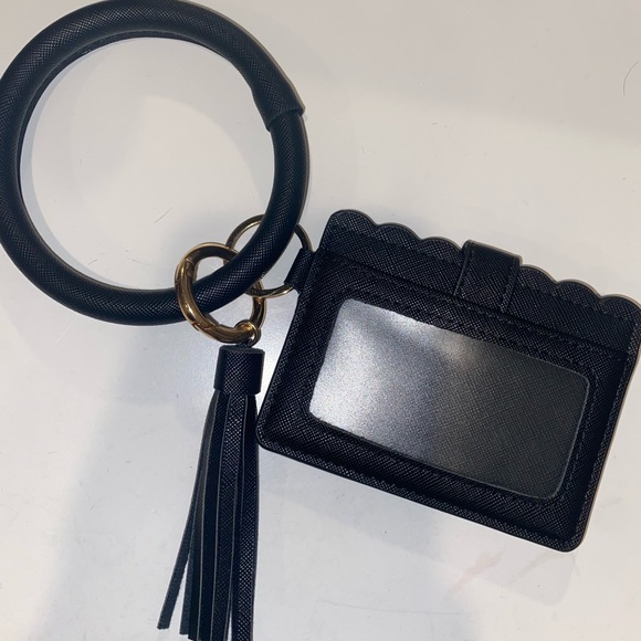 Francesca’s Black Card Case Wristlet - Picture 2 of 4